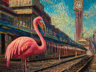 Фламинго на вокзале